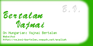 bertalan vajnai business card